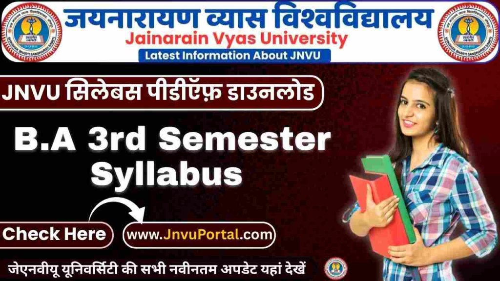 JNVU BA 3rd Semester Syllabus