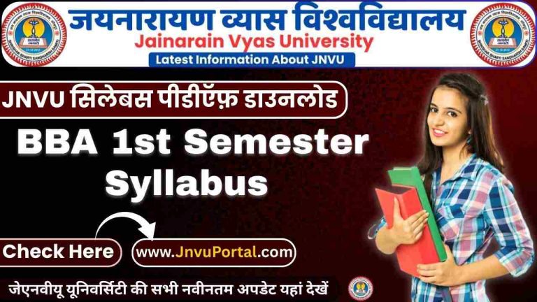 JNVU BBA 1st Semester Syllabus 2025