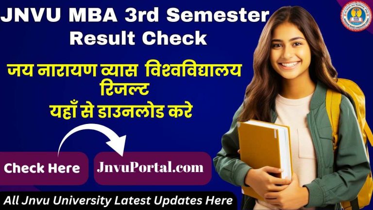 JNVU MBA 3rd Semester Result 2025