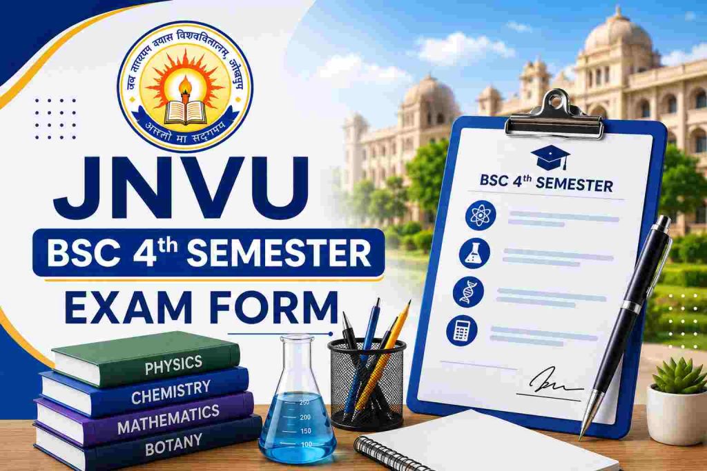 JNVU BSC 4th Semester Exam Form 2026